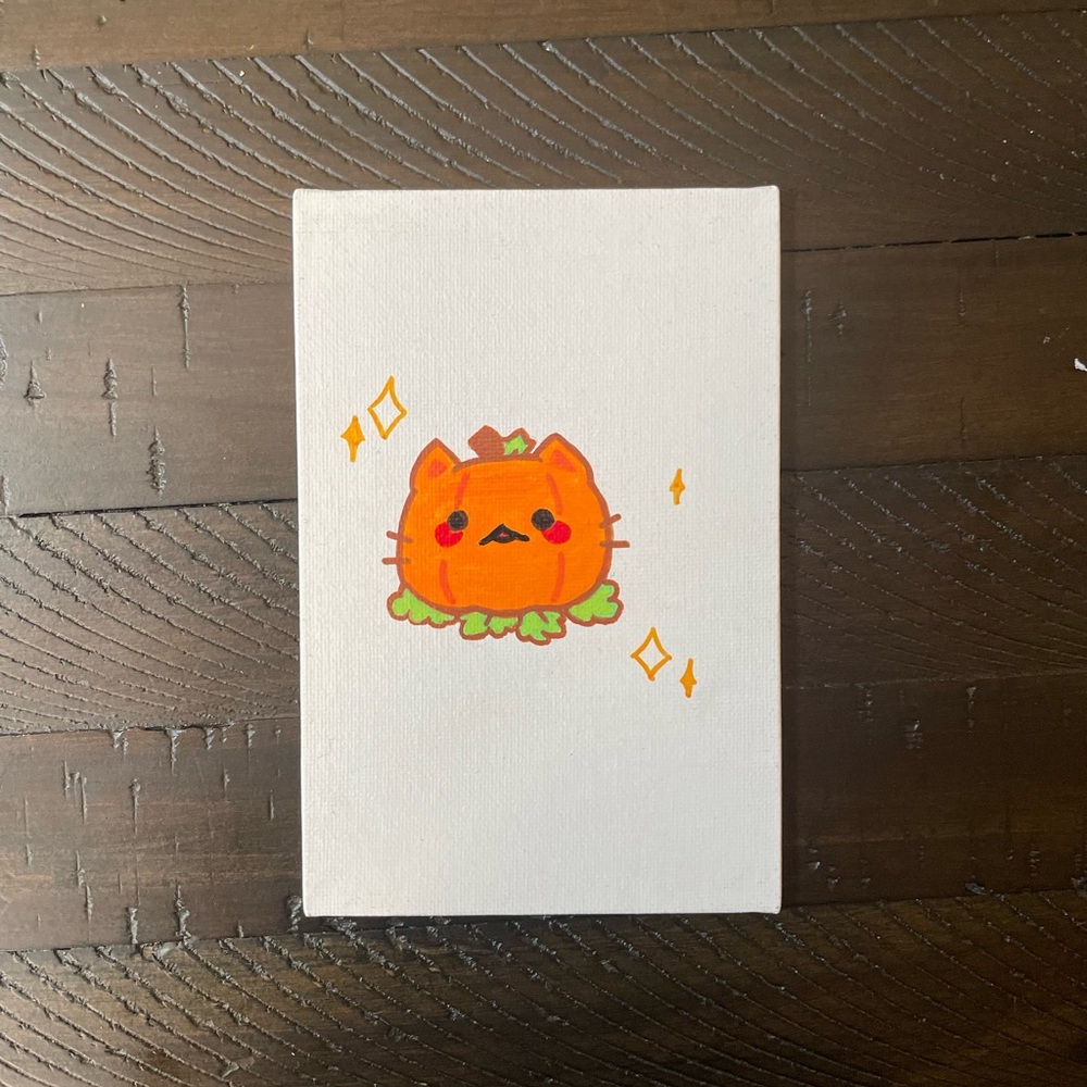 Cute Orange Cat Canvas Art